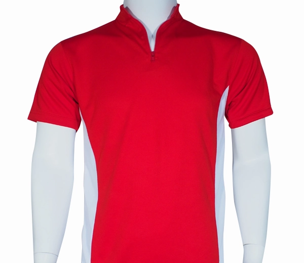2 Tone Zipped Mandarin Polo - UNISEX -