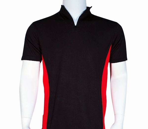 2 Tone Zipped Mandarin Polo - UNISEX -