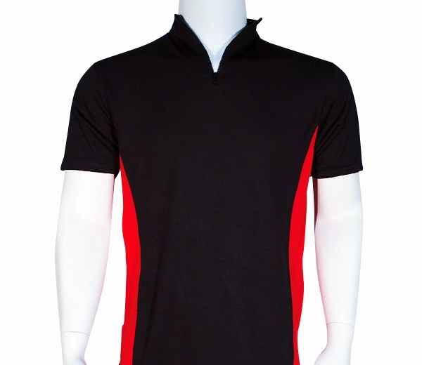 2 Tone Zipped Mandarin Polo - UNISEX -
