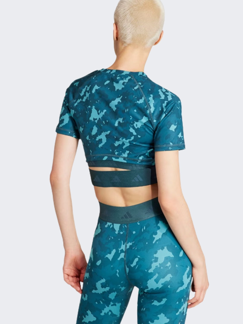 Adidas Print Women Training T-Shirt Arctic Night