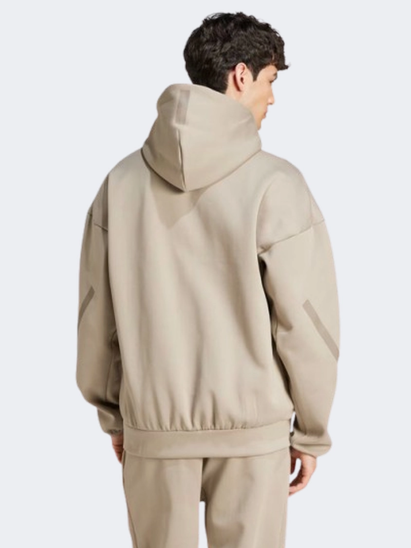 Adidas Z N E Full Zip Hooded Track Men Sportswear Hoody Putty Beige