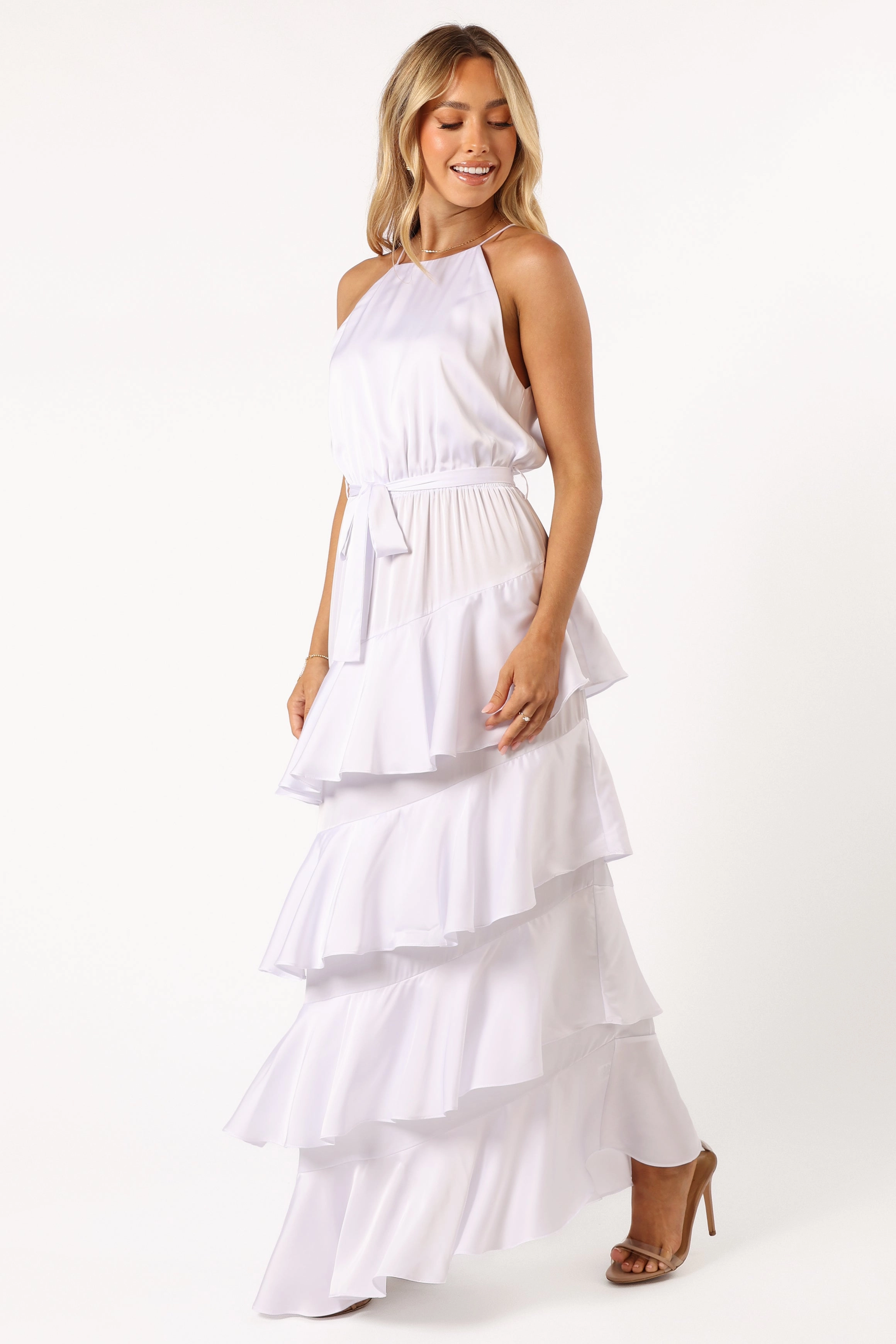 Annalise Tiered Maxi Dress - White