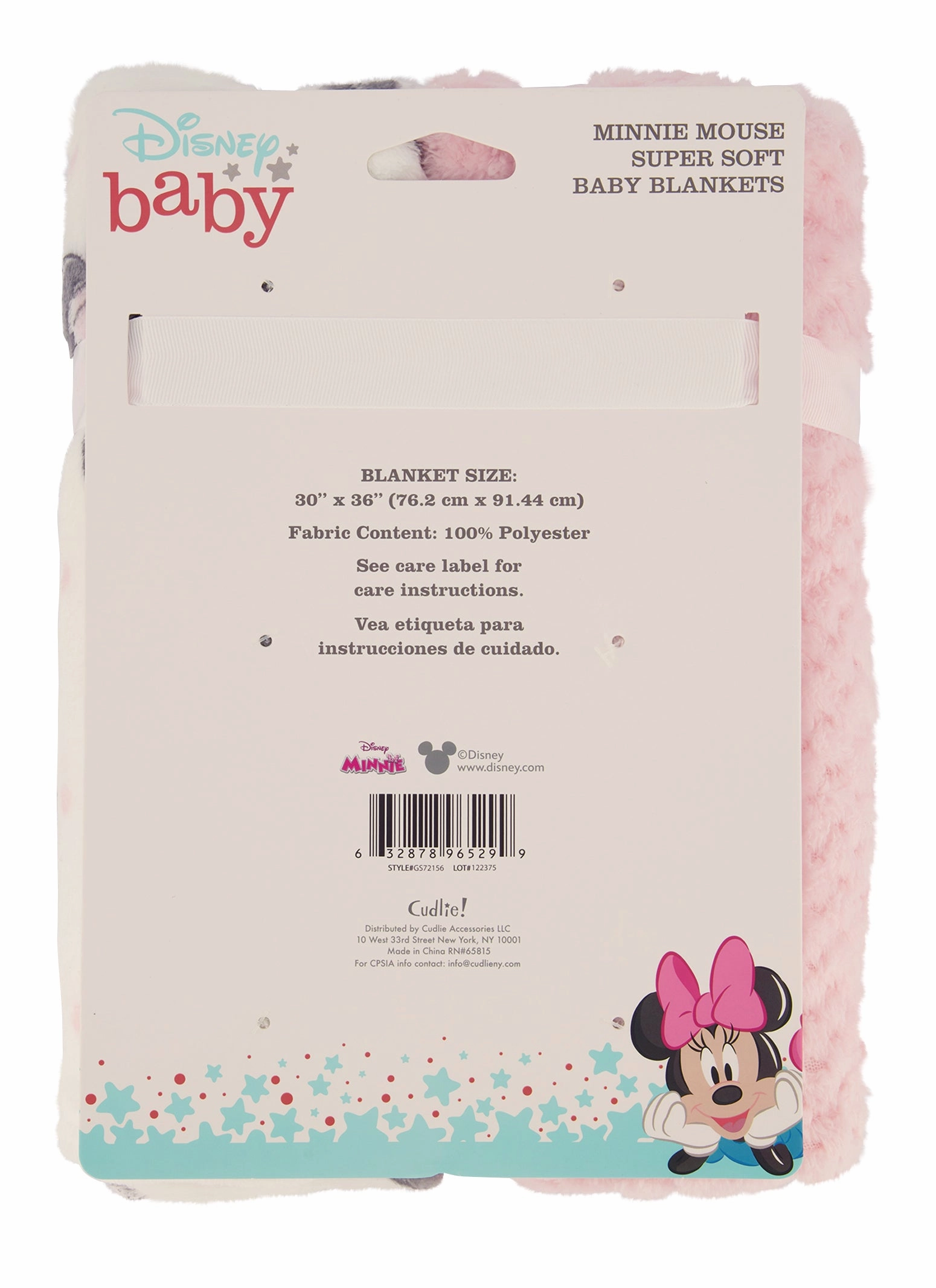 Baby Girls Minnie Mouse Graphic Plush Blankets 2 Pack