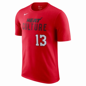 Bam Adebayo Nike HEAT Culture: Blood Red Name & Number Tee