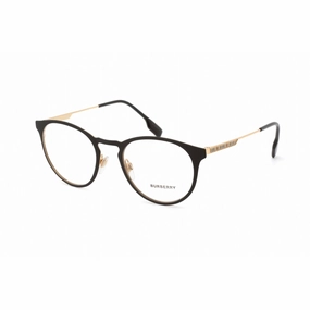 Burberry Men's Eyeglasses - Clear Lens Black Metal Round Shape Frame | BE1360 1017