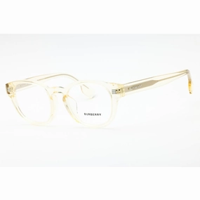 Burberry Men's Eyeglasses - Transparent Yellow Plastic Full Rim Round | 0BE2382D 3852