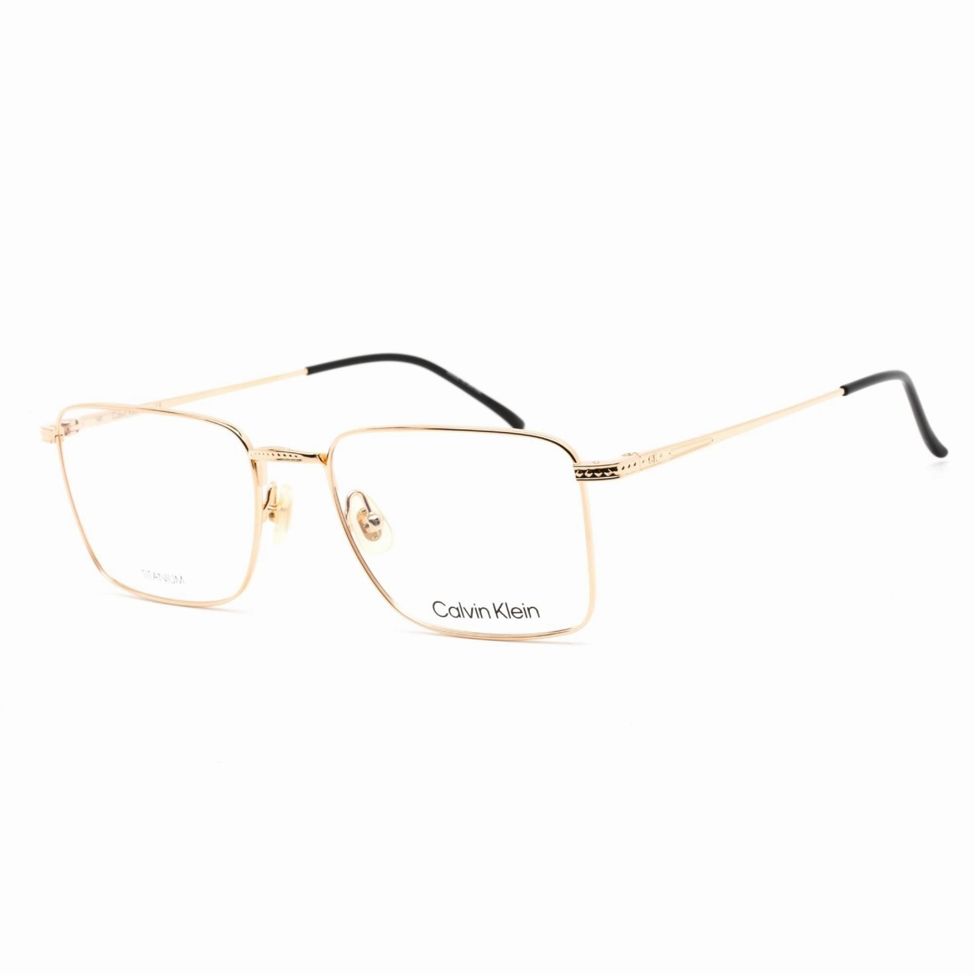 Calvin Klein Men's Eyeglasses - Gold Titanium Rectangular Shape Frame | CK22109T 717