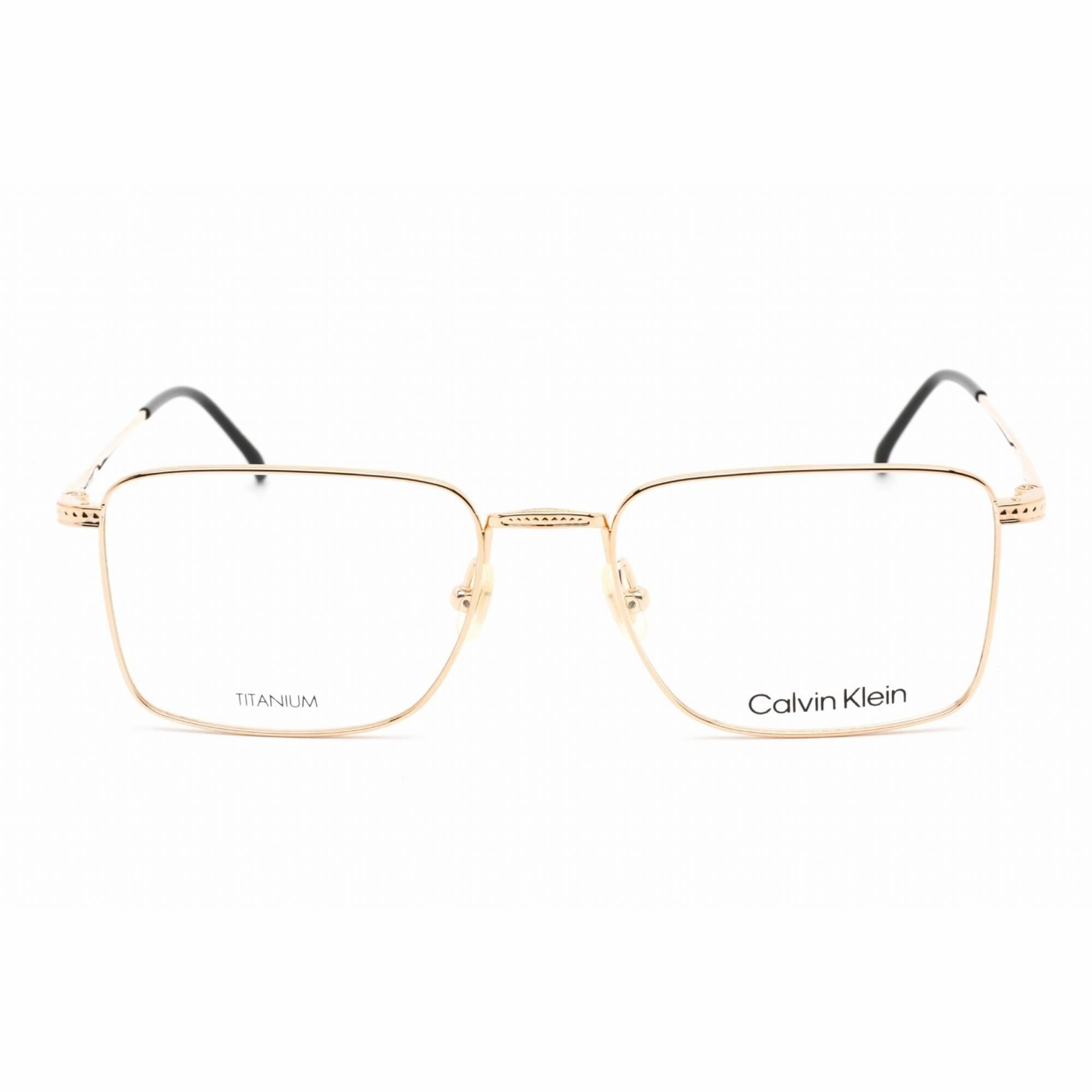 Calvin Klein Men's Eyeglasses - Gold Titanium Rectangular Shape Frame | CK22109T 717
