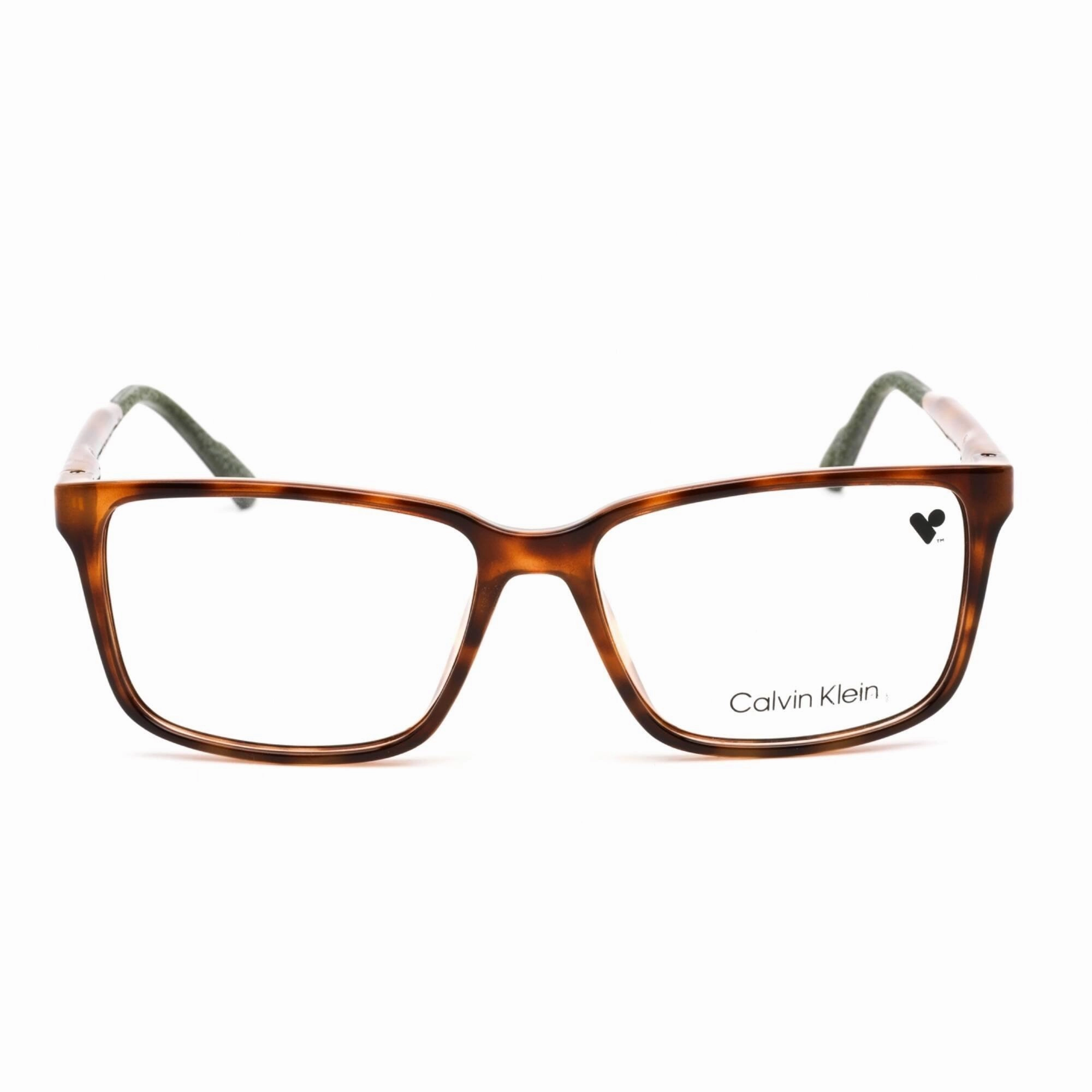 Calvin Klein Men's Eyeglasses - Rectangular Brown Havana Plastic Frame | CK21525 220