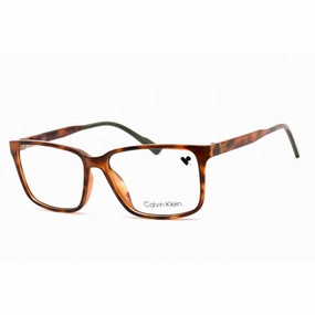 Calvin Klein Men's Eyeglasses - Rectangular Brown Havana Plastic Frame | CK21525 220