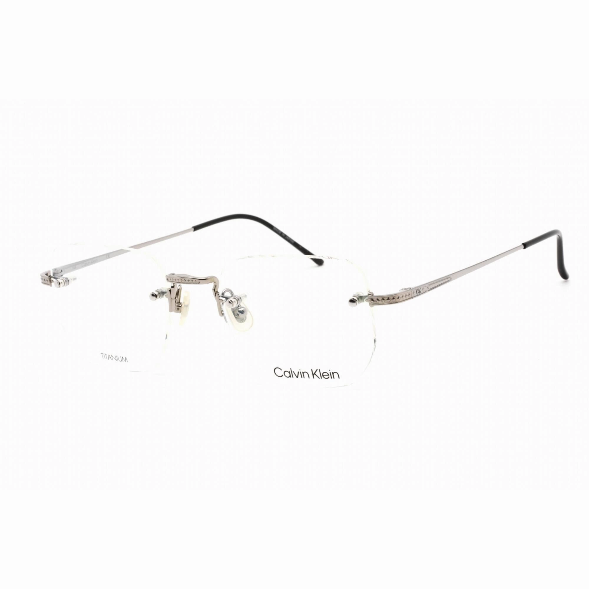 Calvin Klein Men's Eyeglasses - Silver Titanium Square Shape Frame | CK22112T 045