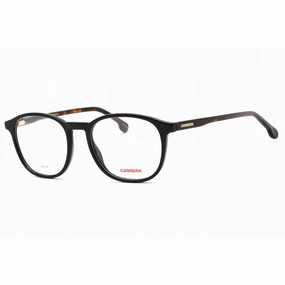 Carrera Men's Eyeglasses - Havana Black Round Plastic Frame | CARRERA 215 0581 00