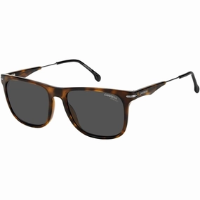Carrera Men's Sunglasses - Havana Polyamide Square Shape Frame Grey Lens | 276/S 86