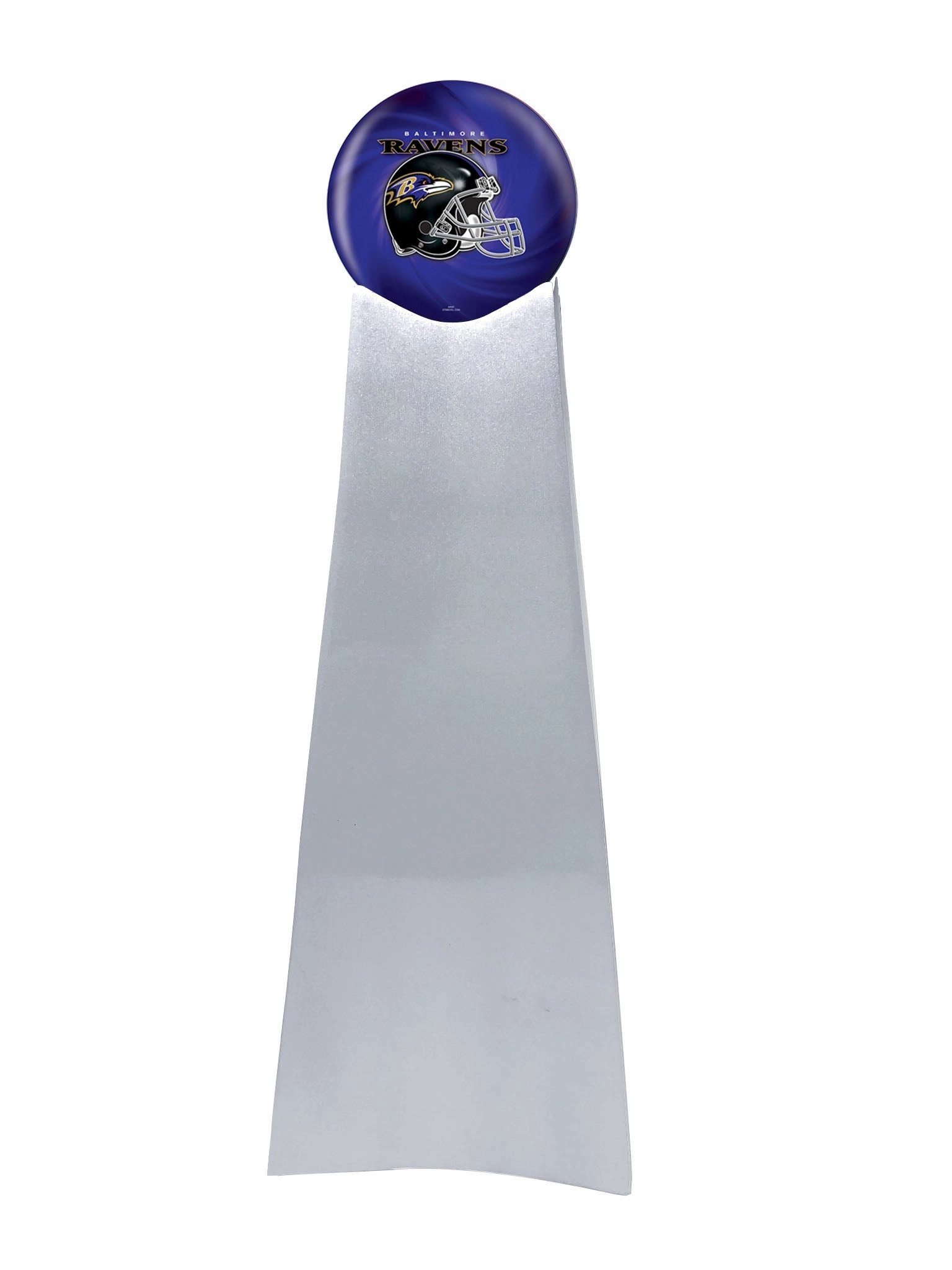 Championship Trophy Cremation Urn with Optional Baltimore Ravens Ball Decor and Custom Metal Plaque