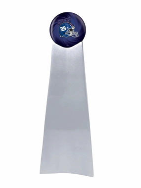 Championship Trophy Cremation Urn with Optional Football and New York Giants Ball Decor and Custom Metal Plaque
