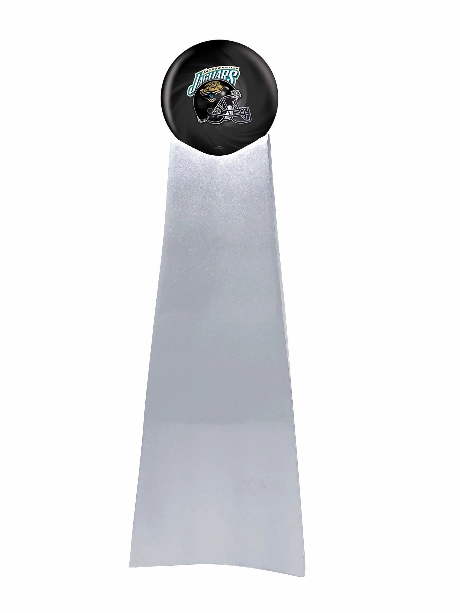 Championship Trophy Cremation Urn with Optional Jacksonville Jaguars Ball Decor and Custom Metal Plaque