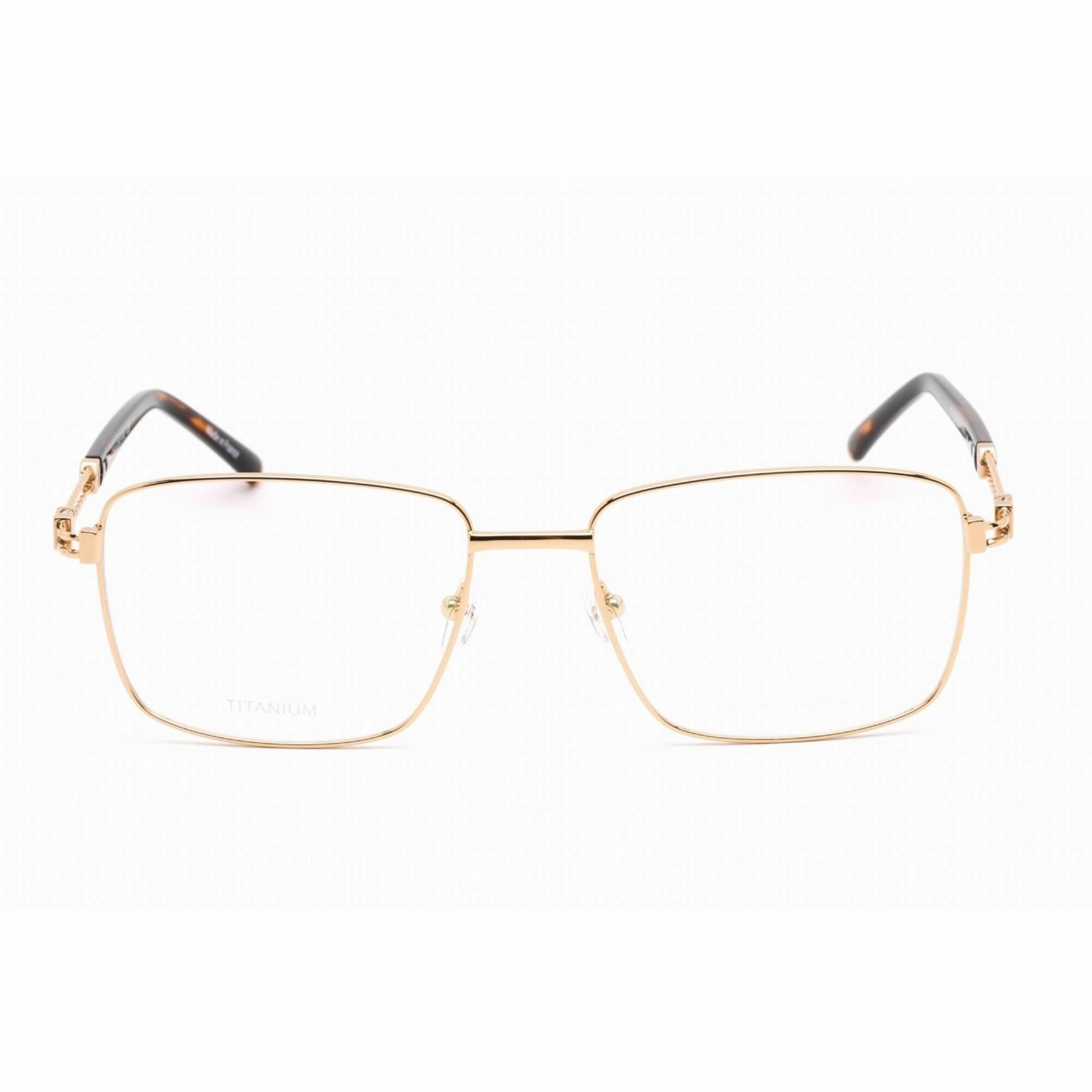 Charriol Men's Eyeglasses - Clear Lens Shiny Gold Titanium Square Frame | PC75090 C01