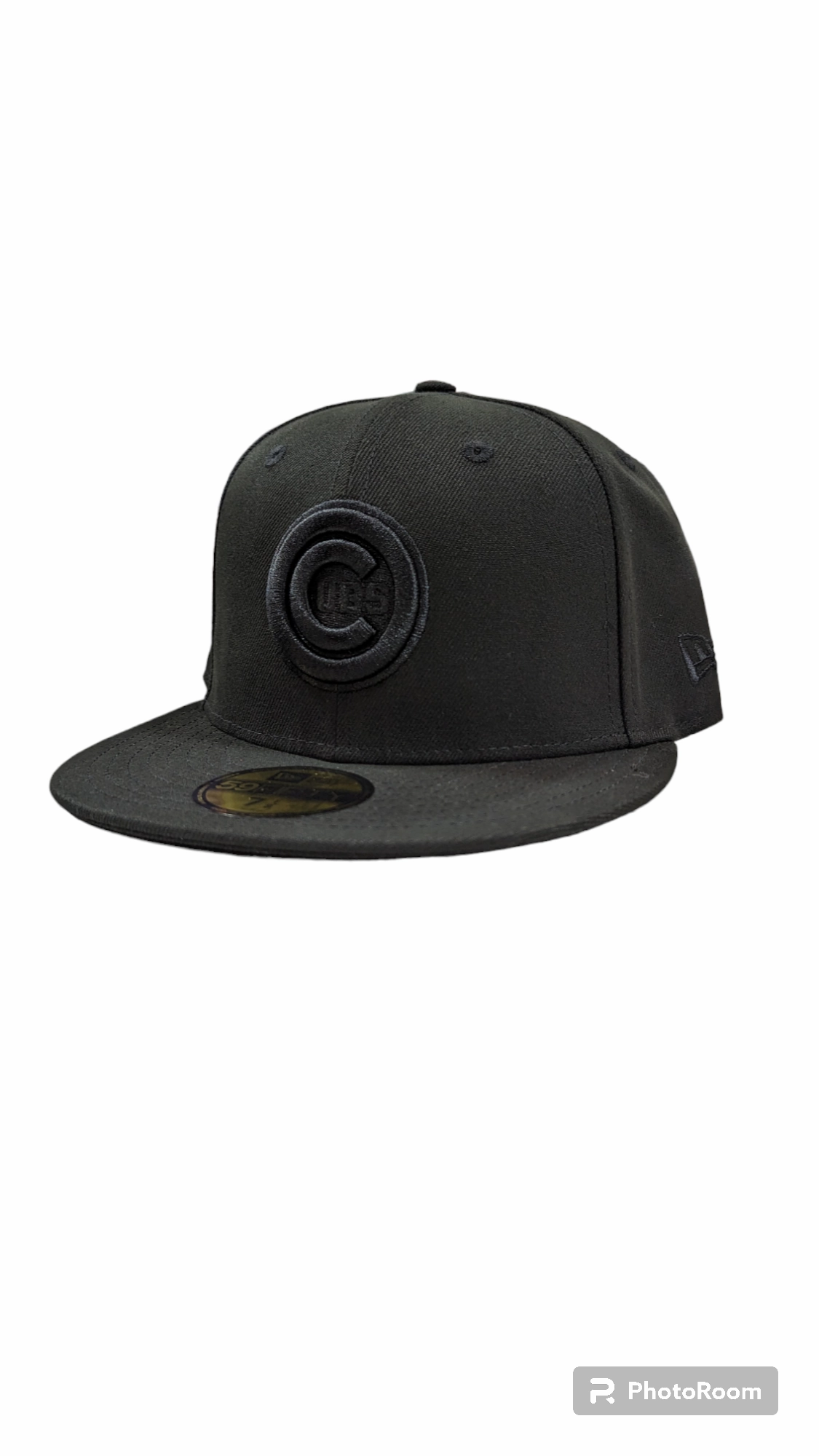 Chicago Cubs New Era Black Tonal Bullseye 59FIFTY Fitted Hat