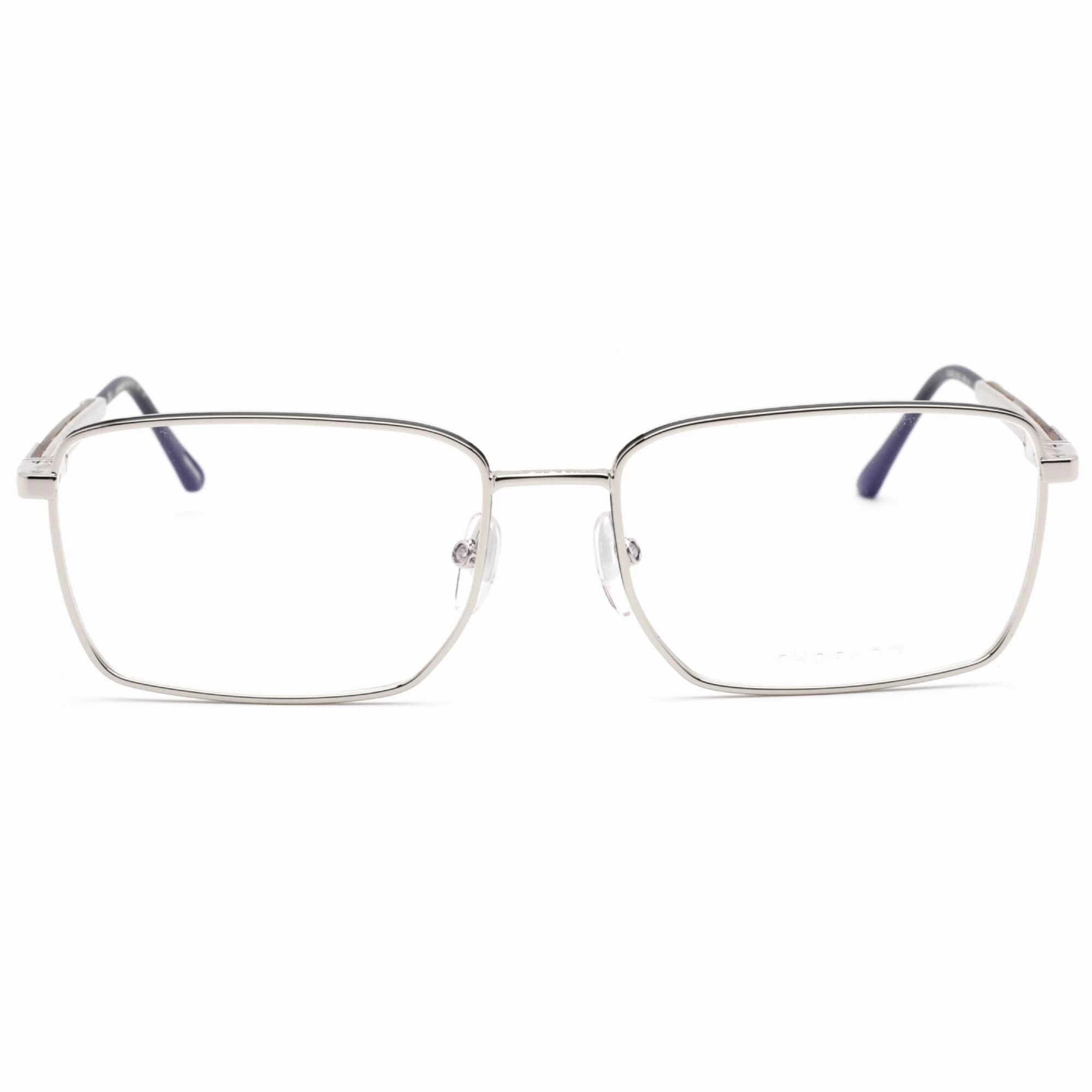 Chopard Men's Eyeglasses - Full Rim Shiny Palladium Rectangular Frame | VCHG05 0579