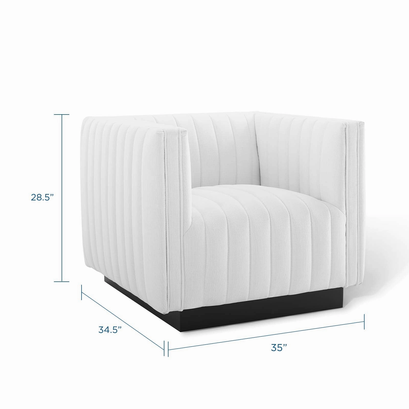 Conjure Tufted Upholstered Fabric Armchair by Modway