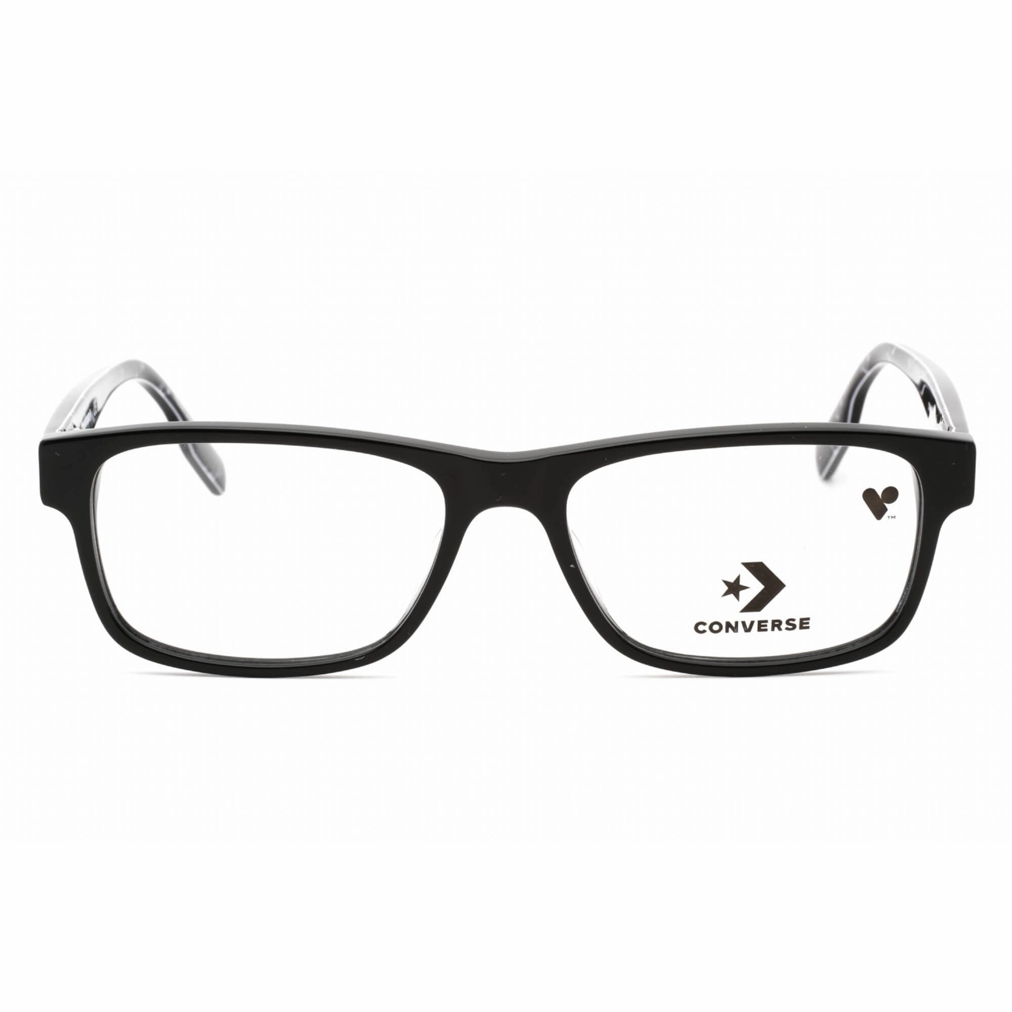 Converse Men's Eyeglasses - Black Plastic Rectangular Full Rim Frame | CV5001 001