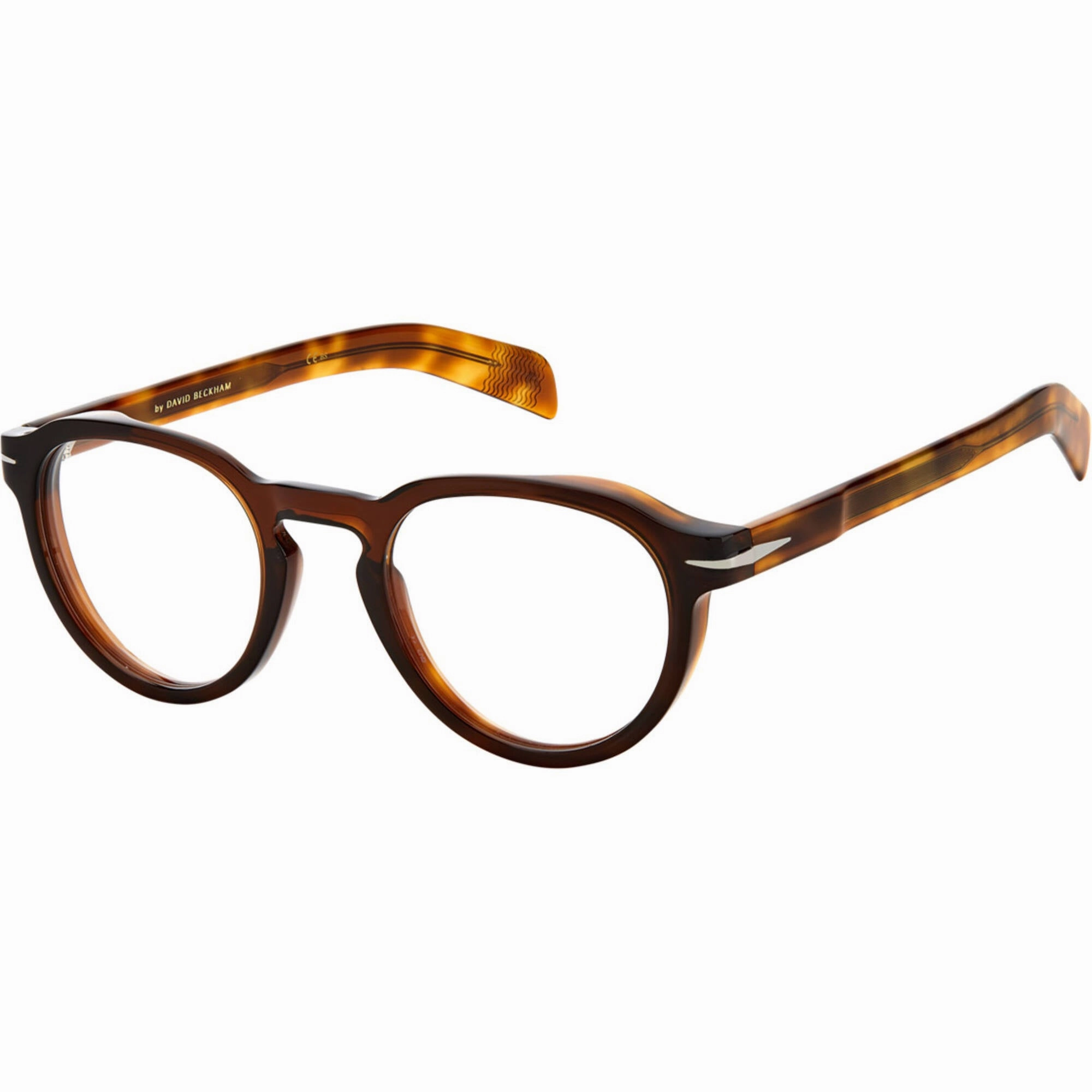 David Beckham Men's Eyeglasses - Havana Honey Acetate Full Rim Frame | DB-7021 0C9B