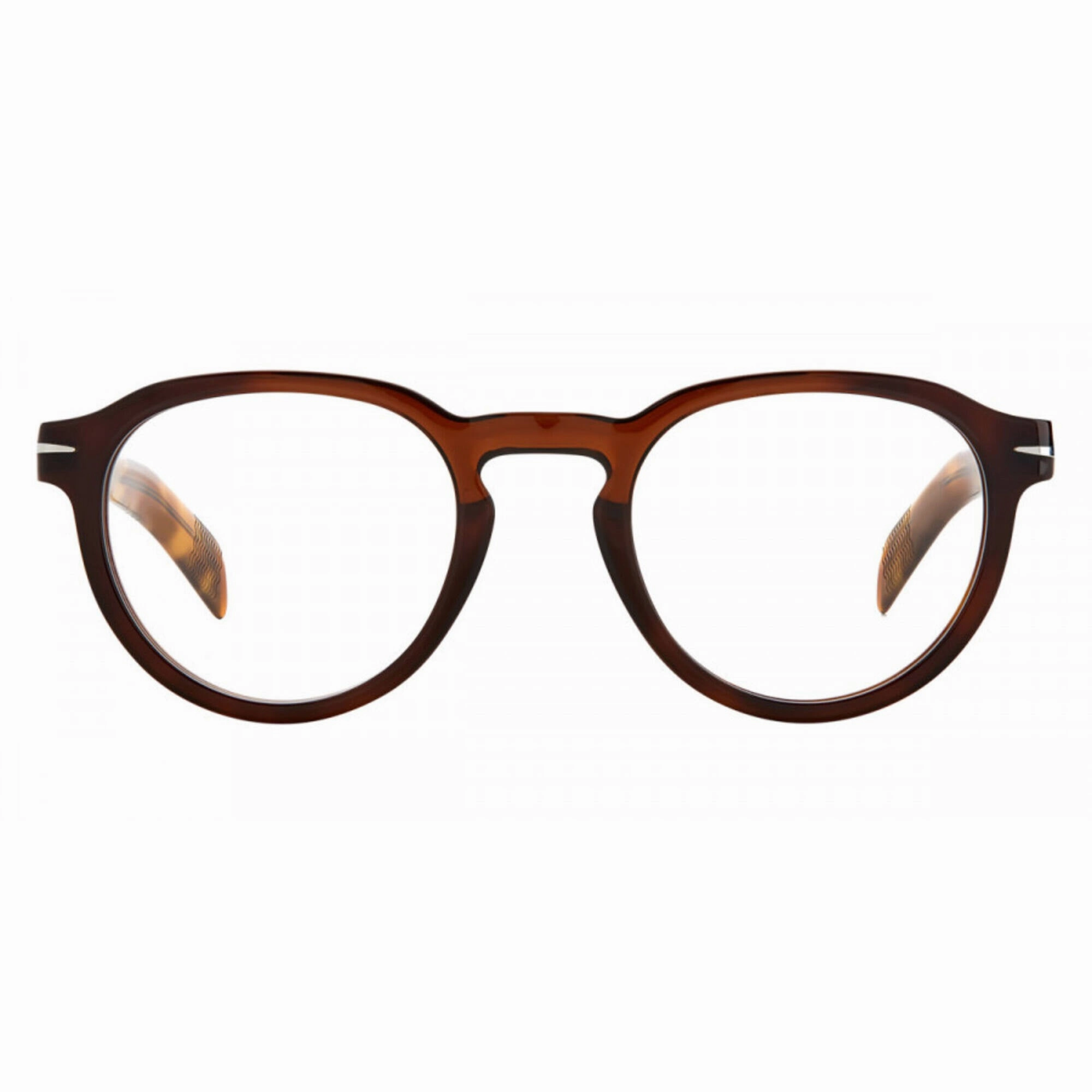 David Beckham Men's Eyeglasses - Havana Honey Acetate Full Rim Frame | DB-7021 0C9B