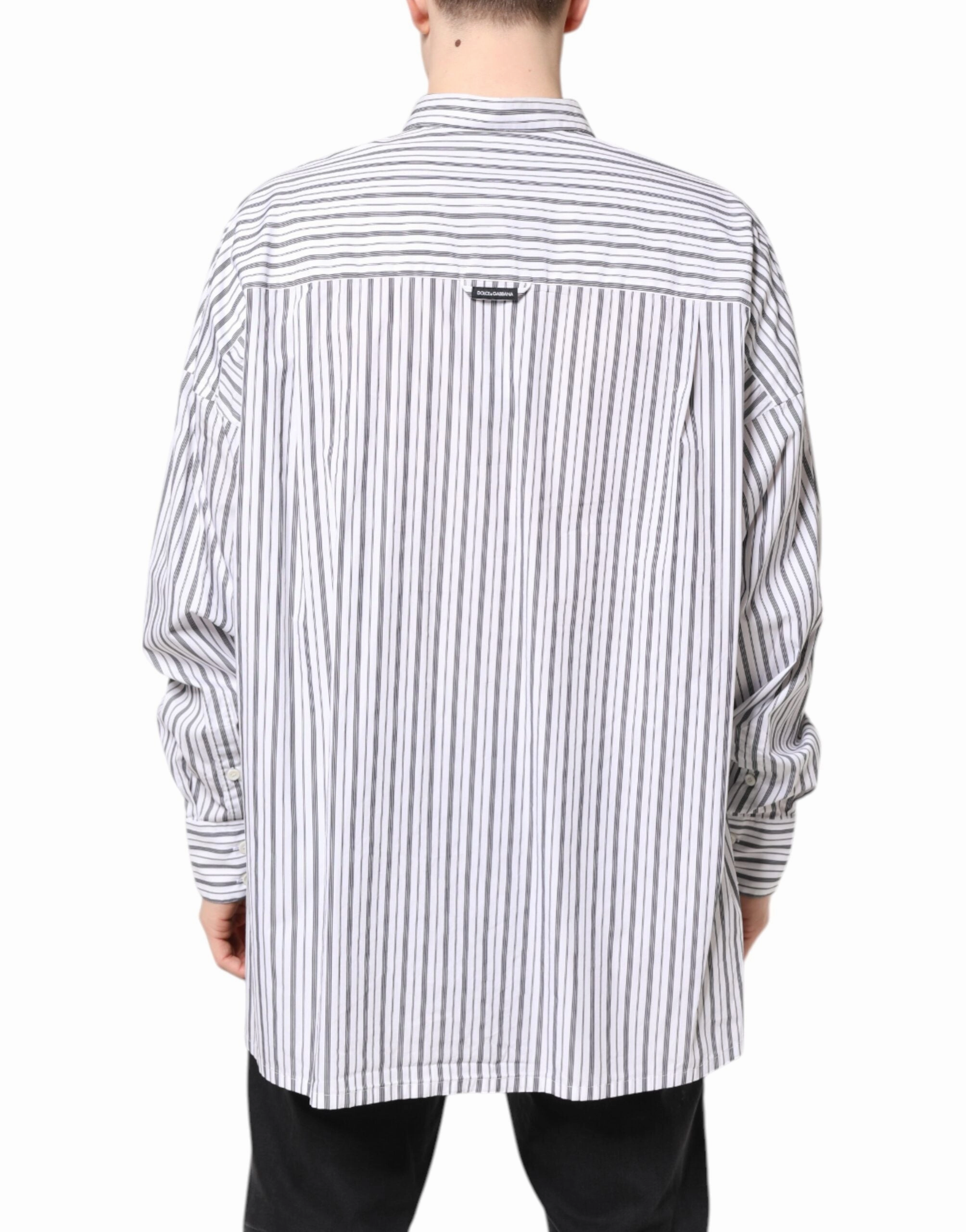 Dolce & Gabbana  Stripe Button Down Casual Men's Shirt