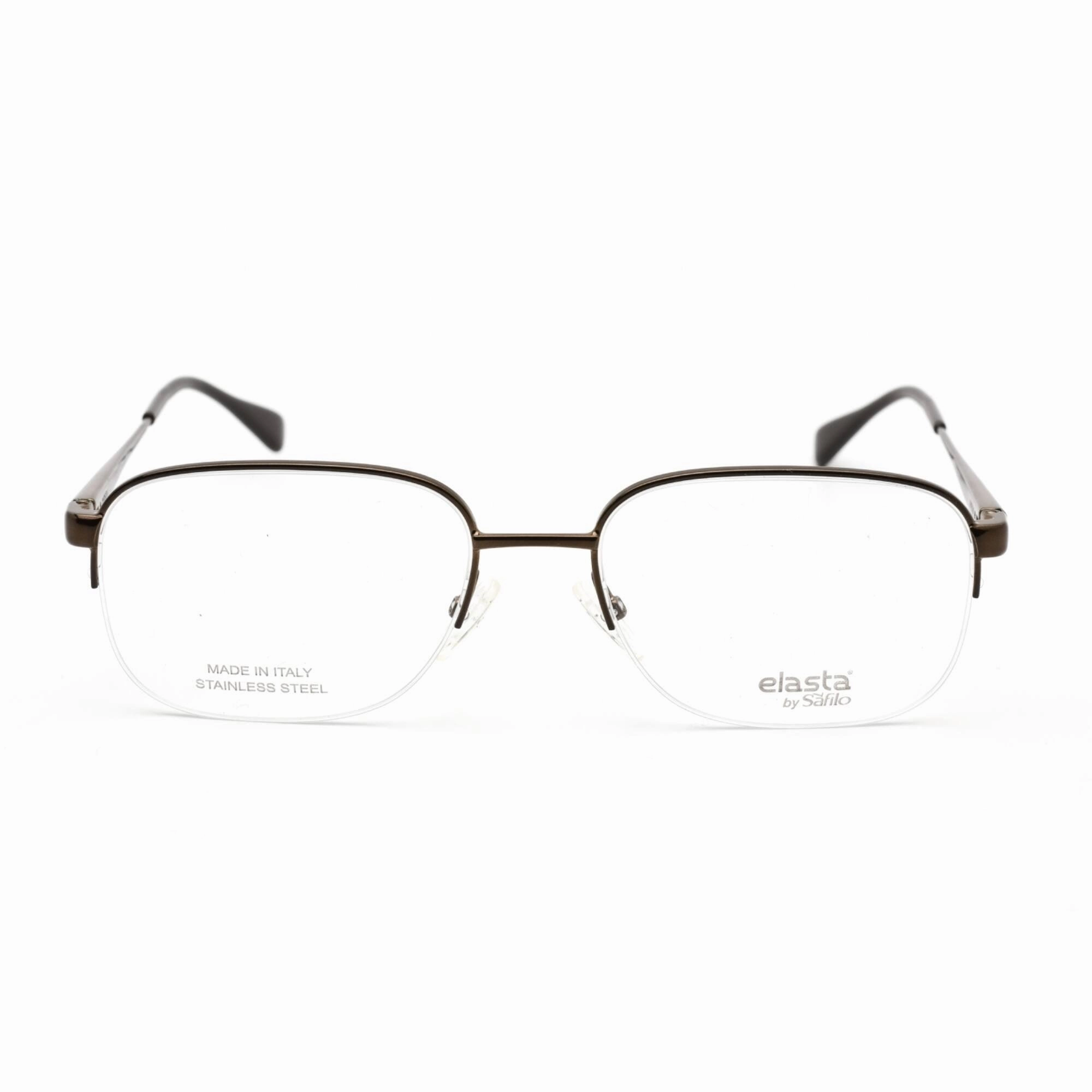 Elasta Men's Eyeglasses - Brown Stainless Steel/Acetate Rectangular | E 7238 009Q 00