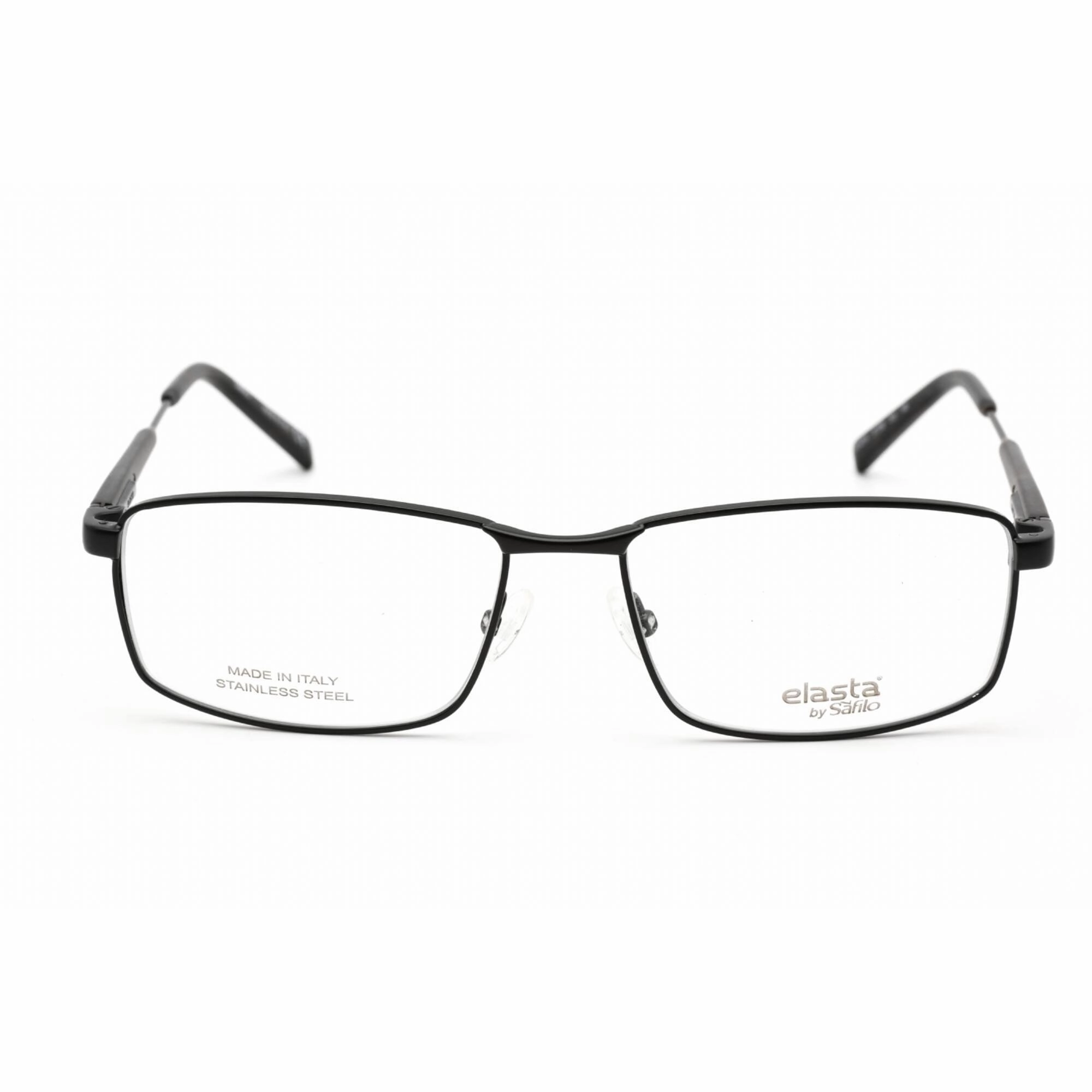 Elasta Men's Eyeglasses - Matte Black Full Rim Rectangular Frame | E 7235 0003 00