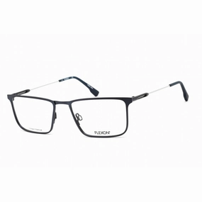 Flexon Men's Eyeglasses - Full Rim Rectangular Navy Metal Frame | FLEXON E1121 412