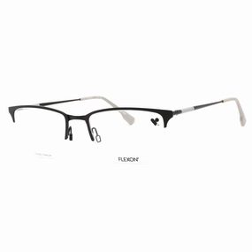 Flexon Men's Eyeglasses - Matte Black Metal Rectangular Shape Frame | FLEXON E1130 002