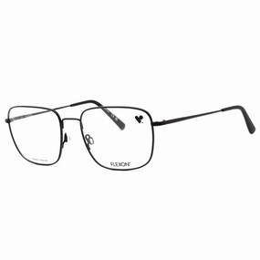 Flexon Men's Eyeglasses - Matte Black Rectangular Full Rim Frame | FLEXON H6064 002