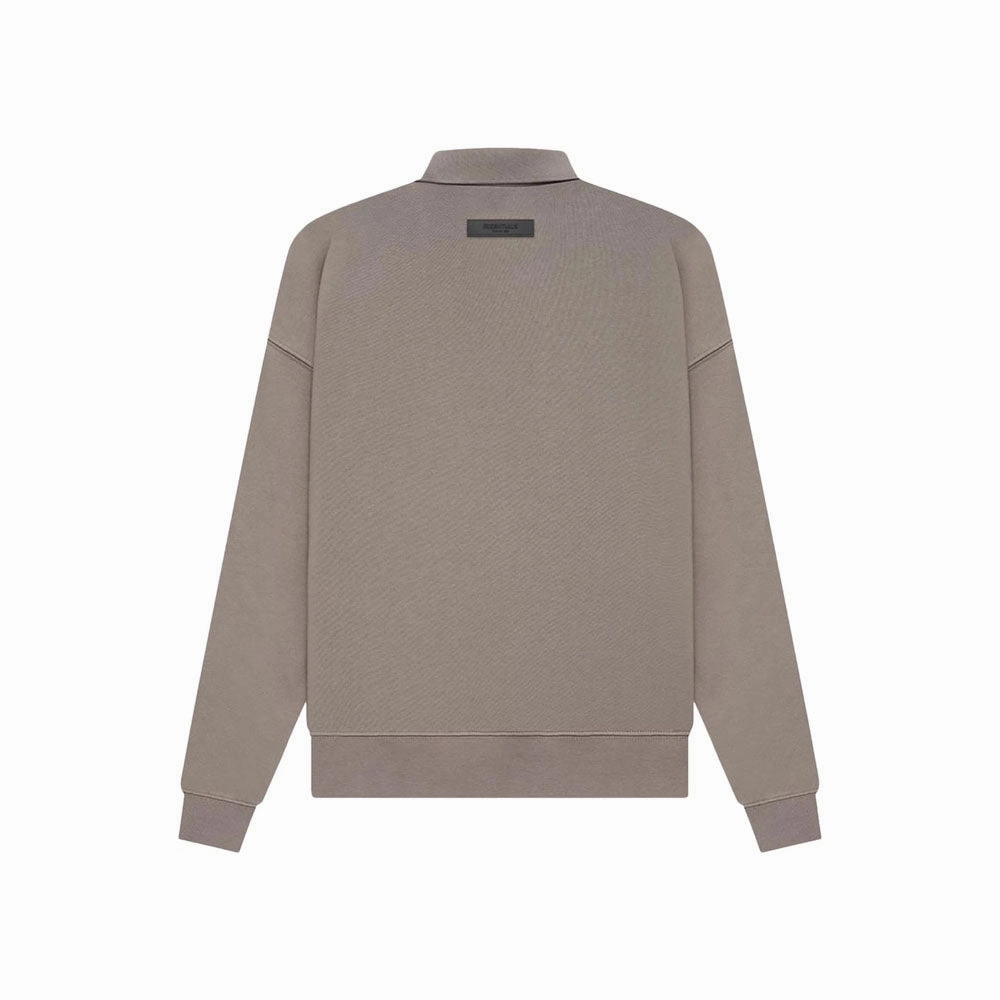 FOG ESSENTIALS SS22 LONG SLEEVE POLO DESSERT TAUPE