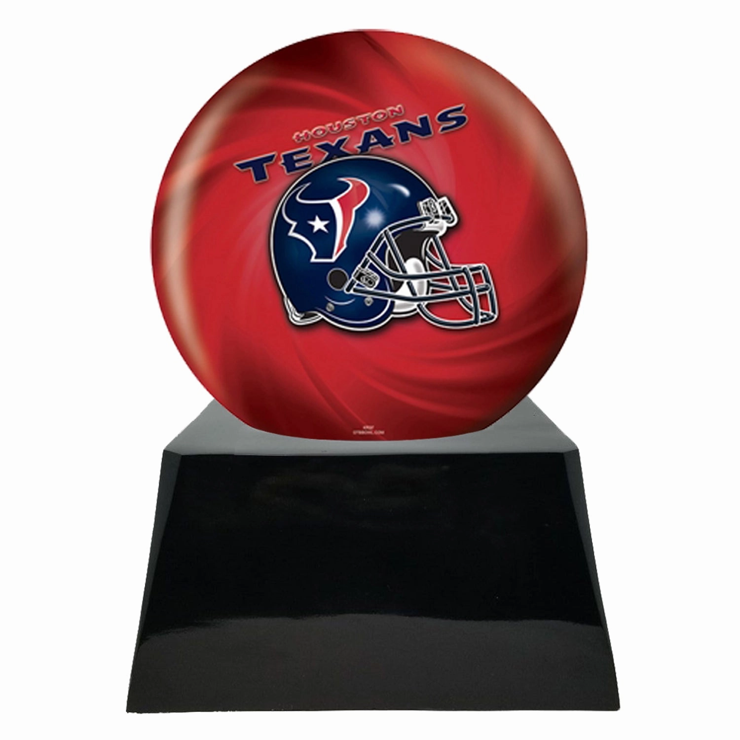 Football Cremation Urn with Optional Houston Texans Ball Decor and Custom Metal Plaque