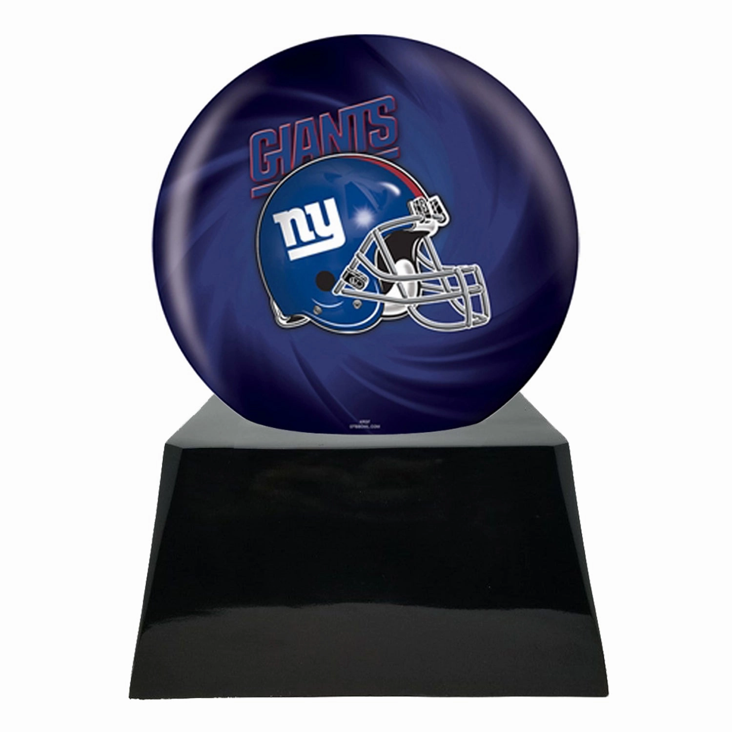Football Cremation Urn with Optional New York Giants Ball Decor and Custom Metal Plaque