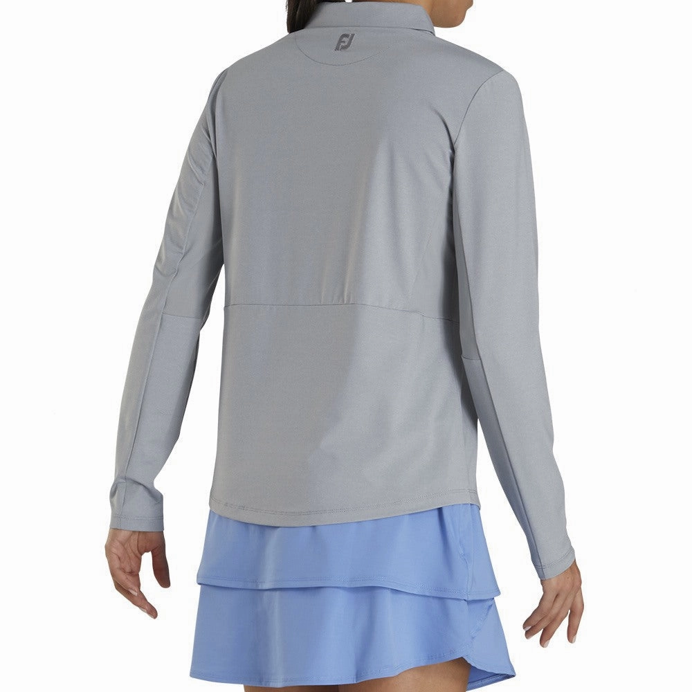 FootJoy Longsleeve Sun Protection Golf Polo Heather Gray - FA21 Women