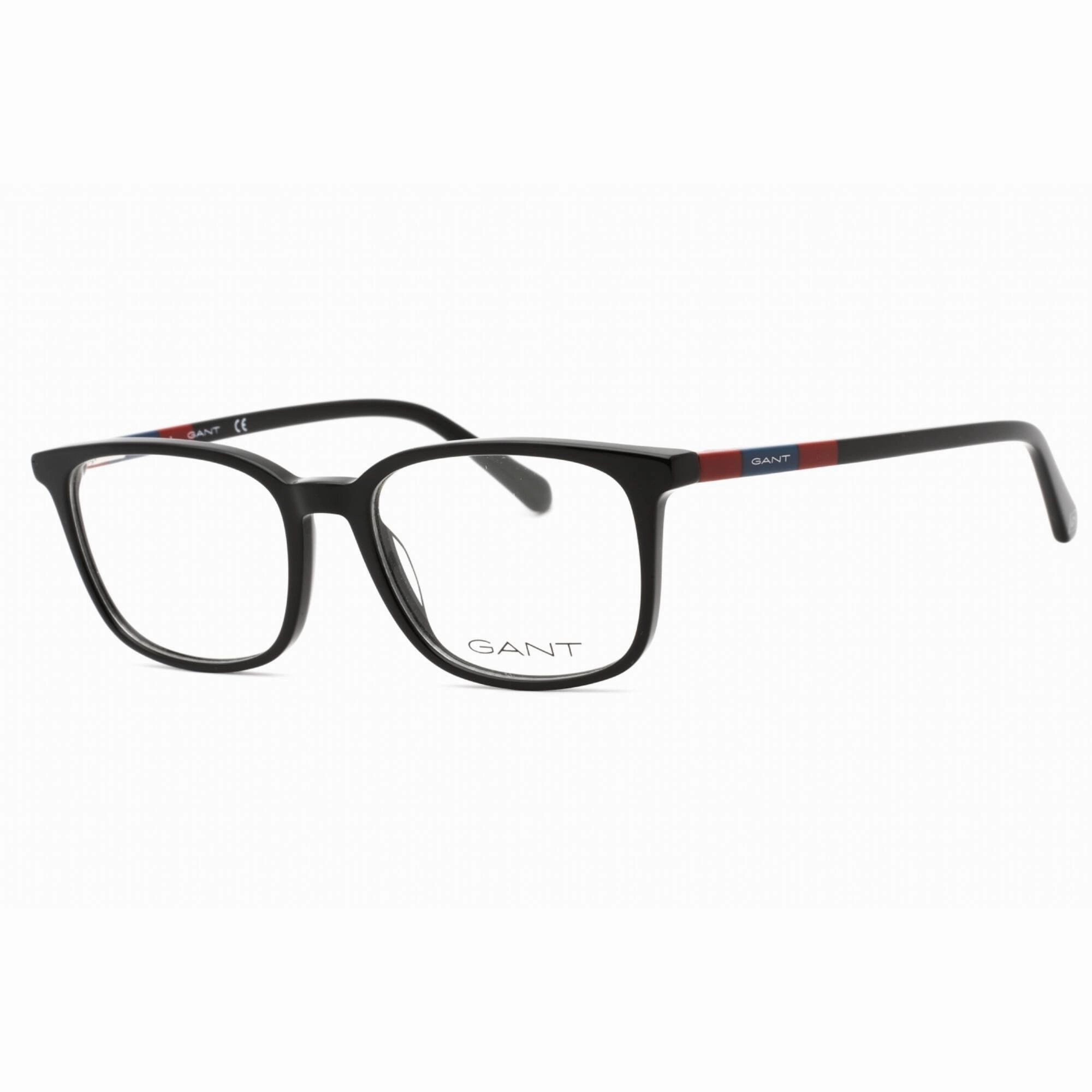 Gant Men's Eyeglasses - Shiny Black Plastic Full Rim Rectangular Frame | GA3264 001