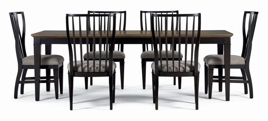 Greyridge Farm 7-Piece Extendable Dining Set - Black