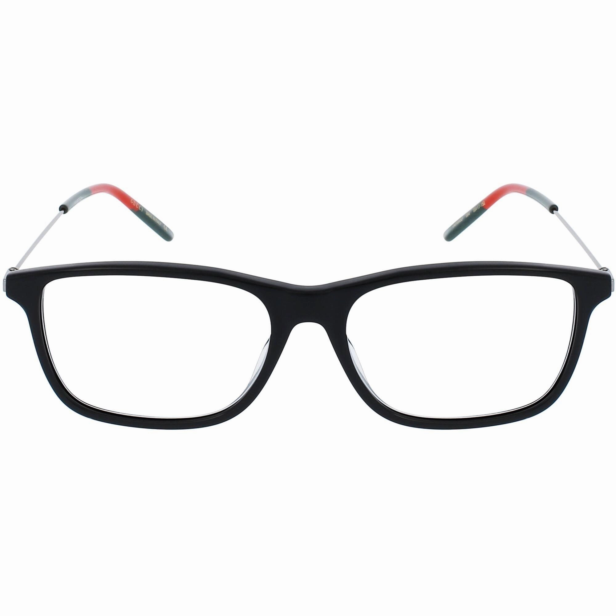 Gucci Men's Eyeglasses - Black Plastic/Metal Rectangular Frame Demo Lens | GG1050O 004