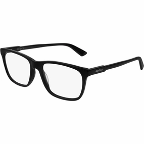 Gucci Men's Eyeglasses - Black Plastic Rectangular Shape Frame Demo Lens | GG0490O 006