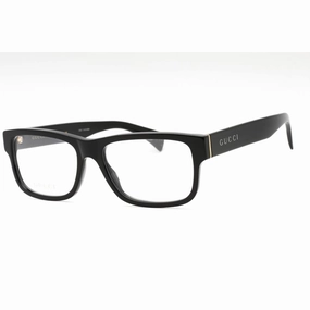 Gucci Men's Eyeglasses - Black Rectangular Full Rim Frame Clear Lens | GG1141O 004