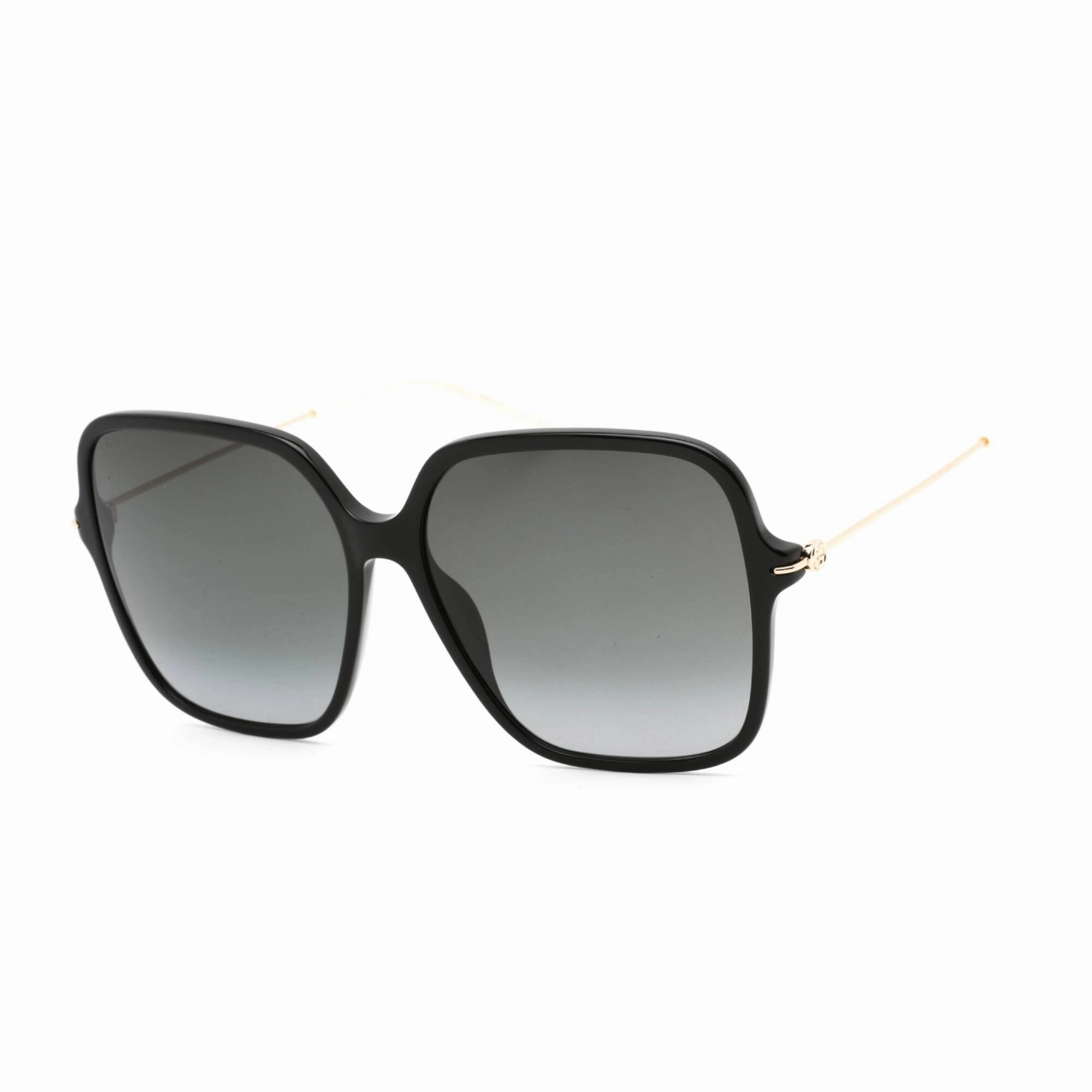 Gucci Men's Sunglasses - Black/Gold Plastic Square Full Rim Frame | GG1267S 001