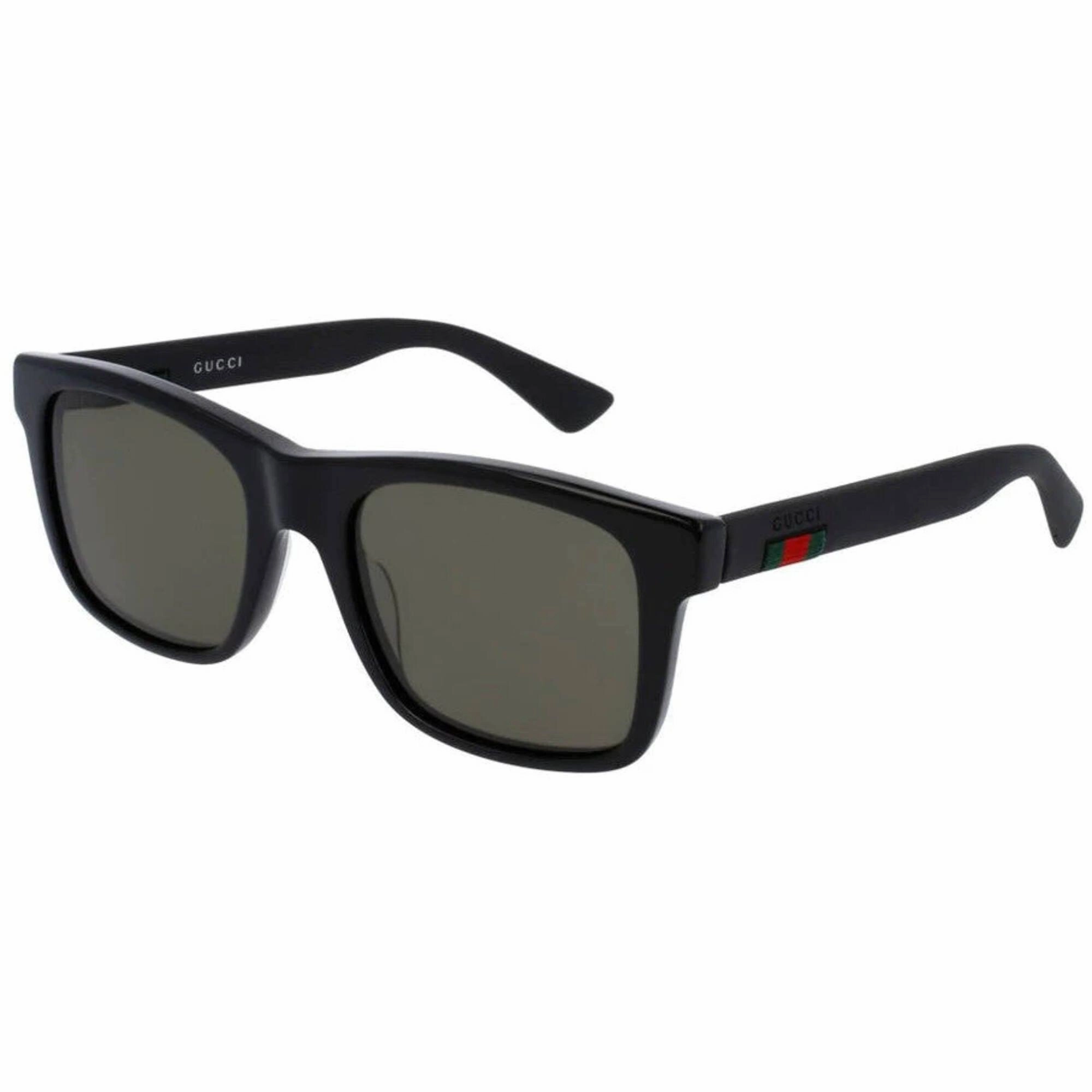 Gucci Men's Sunglasses - Full Rim Black Acetate Square Shaped Frame | GG0008S 001