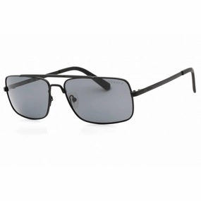 Guess Men's Sunglasses - Matte Black Rectangular Metal Full Rim Frame | GU00060 02D