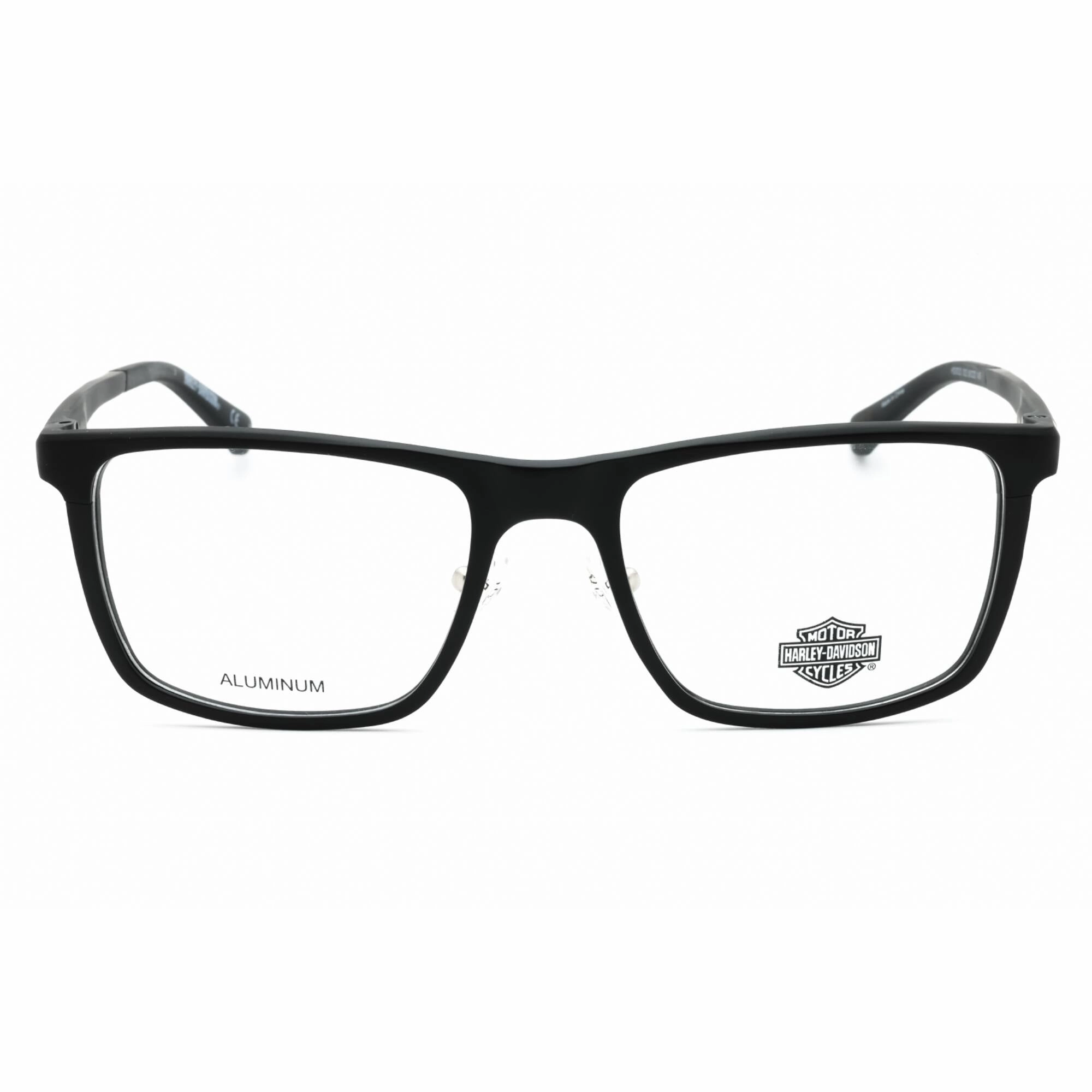 Harley Davidson Men's Eyeglasses - Matte Black Aluminum Square Frame | HD9025 002