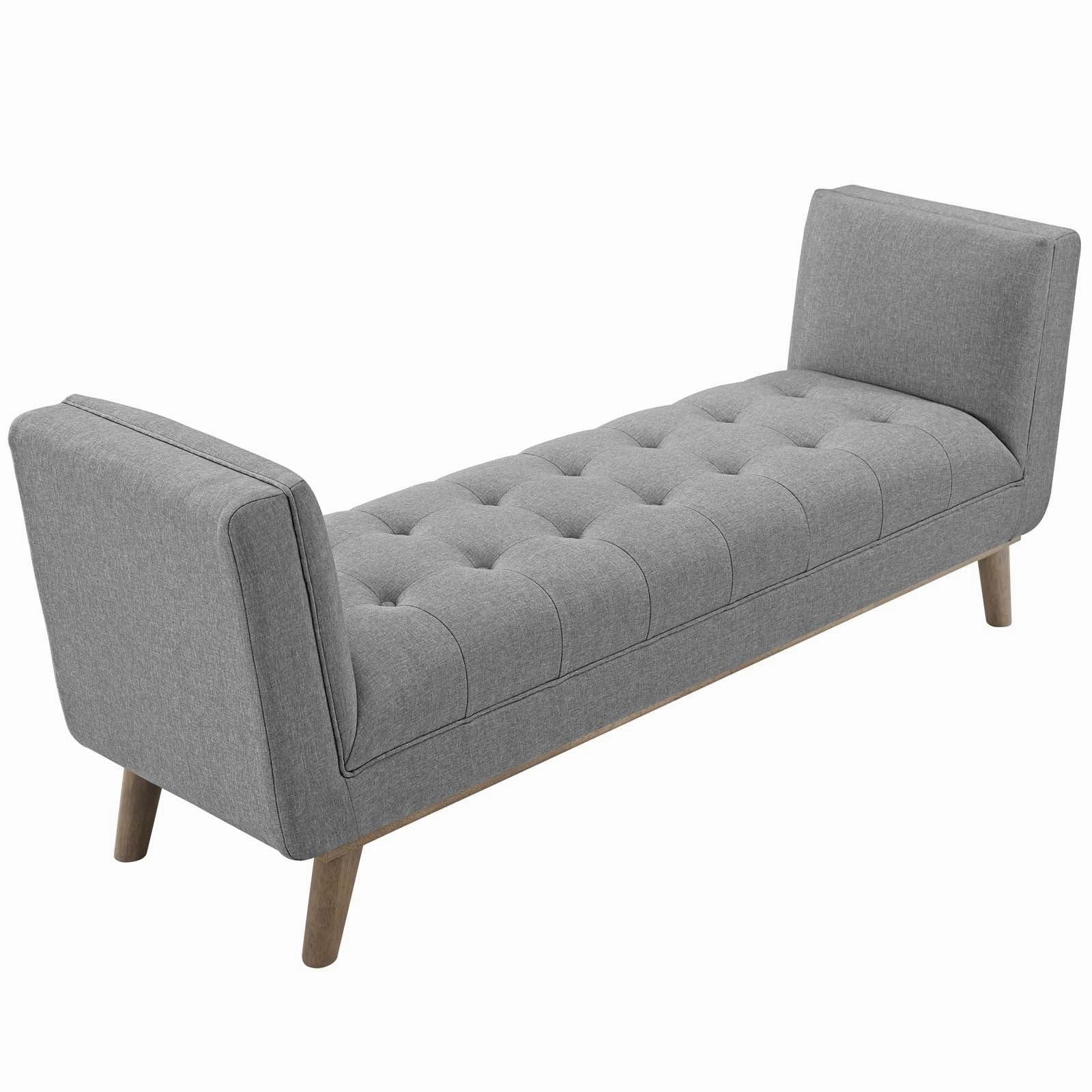 Haven Tufted Button Upholstered Fabric Accent Bench by Modway