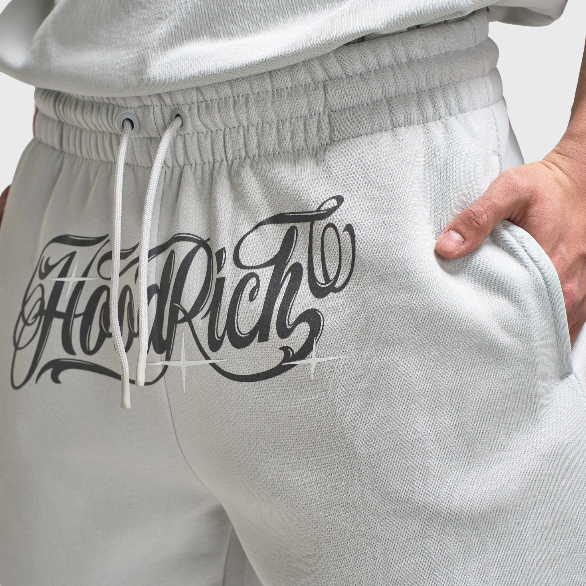 Hoodrich Legacy Oversized Shorts Dawn Blue / Lava Smoke - Anthracite