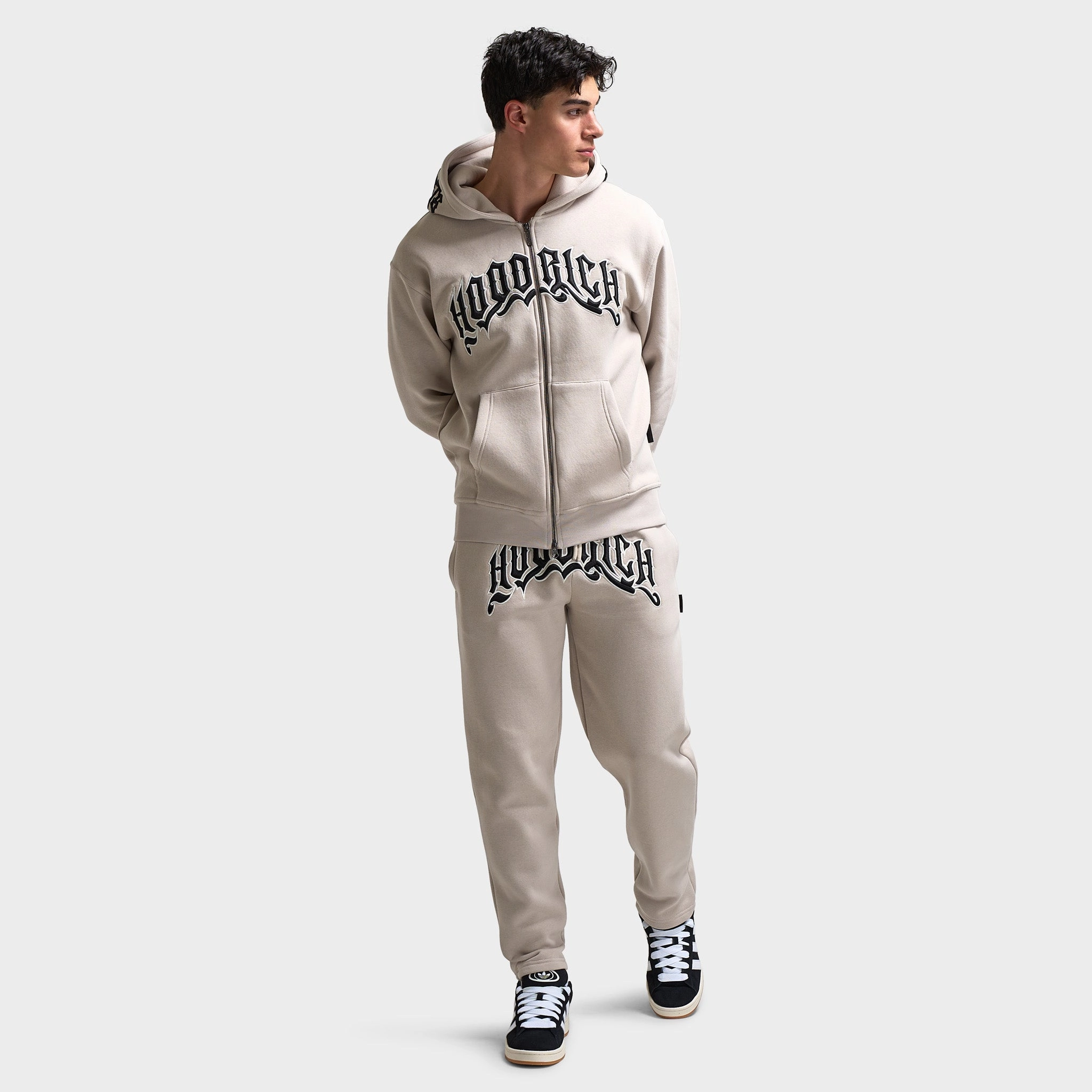 Hoodrich Ritual Oversized Joggers Silver Grey / Blanc De Blanc - Black