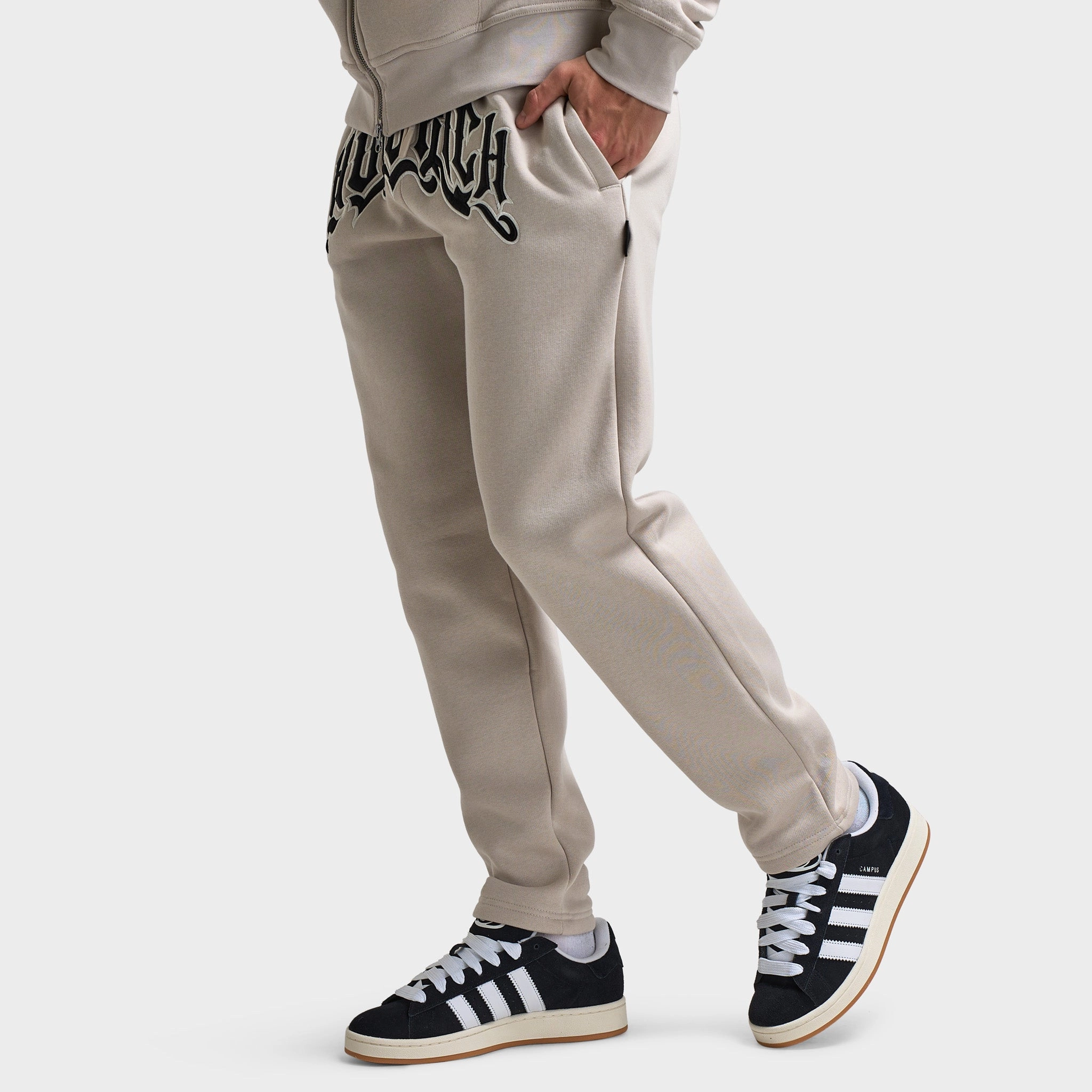 Hoodrich Ritual Oversized Joggers Silver Grey / Blanc De Blanc - Black